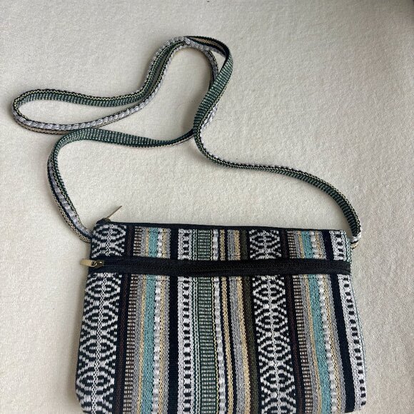 Handmade Woven Crossbody Bag – Boho / Tribal Pattern - Picture 1 of 3